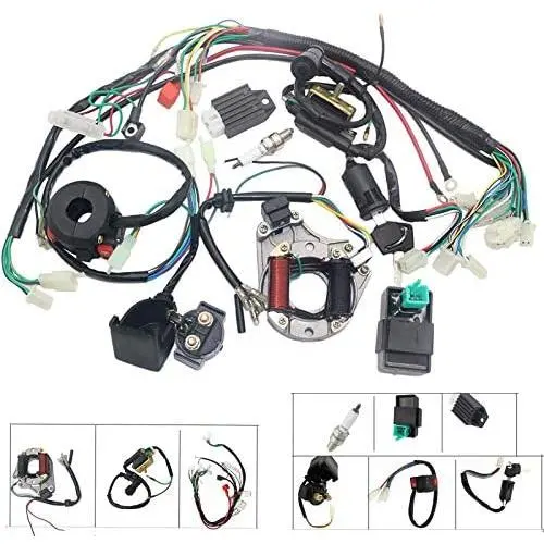 Complete Electrics Stator Coil CDI Wiring Harness Set for 4 Stroke ATV KLX 50cc 70cc 110cc 125cc Motorcycle