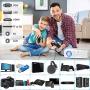 WiFi Projector, Full HD Native 1080P Projector 7500Lumens LCD Projector for Outdoor Movies, Wireless Mirroring/4K/Smartphone/TV Stick/HDMI/USB Supported [Portable Projector Screen Included]