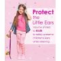 FosPower Kids Headphones with LED Light Up Cat Ears 3.5mm On Ear Audio Headphones for Kids with Laced Tangle Free Cable (Max 85dB) - Teal/Light Purple