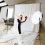 SH Photography Lighting Kit, 6.5x10FT/2x3m Background Support System 800W 5500K Softbox Umbrella Continuous Lighting Equipment, 2-in-1 Reflector, for Photos, Videos, Portraits and Product Shooting