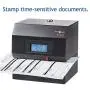 Pyramid Time Systems 3700 Heavy Duty Steel Time Clock and Document Stamp, Prints employee time & up to 14 pre-programmed messages, Made in the USA, Black