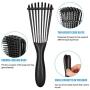 Emoly 2 Pack Detangling Brush for Natural Hair-Detangler for America 3a to 4c Kinky Wavy, Curly, Coily Hair, Detangle Easily with Wet/Dry (Black)