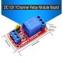 DaFuRui 8Pcs DC 12V 1 Channel Relay Module Board Shield with Optocoupler Support High/Low Level Trigger Compatible for Arduino