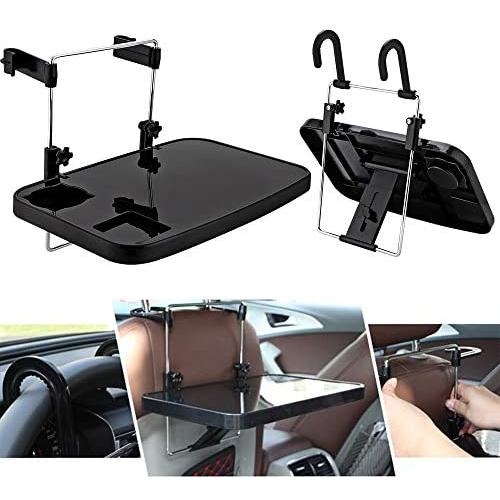 CPROSP Multi-Function Car Computer Desk Foldable Portable Car Lunch Desk Car Steering Wheel Seat Car Laptop Foldacle Desk Car Food Drink Table Cup Holder