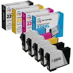 LD Products Remanufactured Ink Cartridge Replacement for Epson 220XL High Yield (2 Black, 1 Cyan, 1 Magenta, 1 Yellow, 5-Pack)
