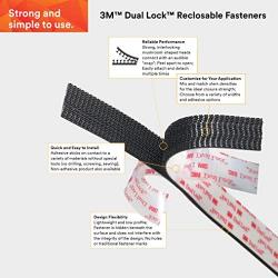3M Dual Lock Reclosable Fastener TB4575, Black, 1 in x 10 ft