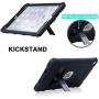 iPad 6th Generation Cases, iPad Case, iPad 9.7 Inch Case, Hybrid Shockproof Rugged Drop Protection Cover Built with Kickstand for iPad 9.7 inch A1893 / A1954 / A1822 / A1823 (Black)