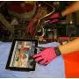 Boss Tech Products, Inc. BTP-GLV-MECPNK Mechanics Style Touch Screen Gloves for All Touch Screen Electronic Devices - Retail Packaging - Black/Pink