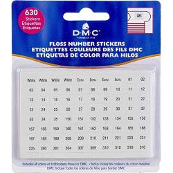 DMC 6103 Floss Number Stickers, 630-Stickers