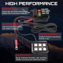 6 Gang Switch Panel Automatic Dimmable, OFFROADTOWN Universal Electronic Relay System Box Circuit Control On-Off LED Car Switch Pod Touch Switch Box for Truck Jeep Boat ATV UTV SUV Car