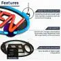 Large Flashing LED Neon Open Sign Light for Businesses with Remote Control – Extra Bright Lightweight & Energy Efficient - for Restaurants Offices Retail Shops Window Storefronts – Blue - Red