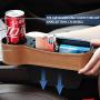 JESTOP Car Seat Gap Filler 2 Packs, Car Seat Organizer with USB Charging, Auto Center Consoles Organizer for Cellphone Coin