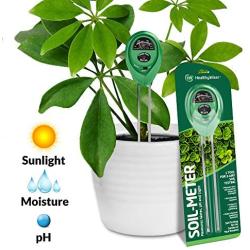 Soil pH Meter, 3-in-1 Soil Test Kit For Moisture, Light & pH, A Must Have For Home And Garden, Lawn, Farm, Plants, Herbs & Gardening Tools, Indoor/Outdoors Plant Care Soil Tester (No Battery Needed)