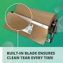 IDL Packaging PD-100 Paper Roll Dispenser & Cutter for up to 24'' Width and 10'' Diameter Rolls – Horizontal Tabletop Paper Holder – Sturdy Steel Dispenser with Cutter for Kraft or Butcher Paper