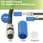 Mediabridge Coaxial Cable (8 Feet) with F-Male Connectors - Ultra Series - Tri-Shielded UL CL2 in-Wall Rated RG6 Digital Audio/Video - Includes Removable EZ Grip Caps (Part# CJ08-6BF-N1)