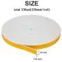 Foam Tape Weatherstrip-1 Roll, 1/2 Inch Wide x 1/16 Inch Thick White High Density Foam Seal Strip Self Adhesive Weather Stripping for Door Insulation Total 33 Feet Long（33ft x 1 Roll ）