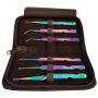 Eyelash Extension Tweezers Precision Set of 6 - Anti-Static Stainless Steel Professional Tweezers Set with Case for Eyebrow, Splinter