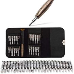 GODSHARK Precision Small Screwdriver Set,Professional Electronic Repair Tool Kit for Eyeglasses,Watch,Laptop,Digital Camera,Mobile iPhone,iPad Tablet,MacBook,Pentalobe Torx Phillips 24 bits with Case