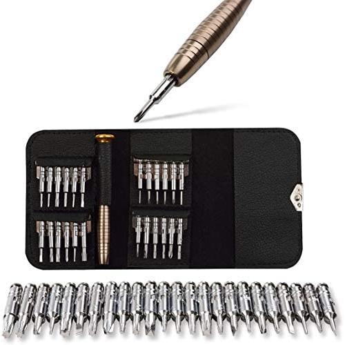 GODSHARK Precision Small Screwdriver Set,Professional Electronic Repair Tool Kit for Eyeglasses,Watch,Laptop,Digital Camera,Mobile iPhone,iPad Tablet,MacBook,Pentalobe Torx Phillips 24 bits with Case