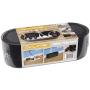 D-Line Cable Management Box | Hide and Conceal Power Strips and Electrical Cords from TVs, Computers, and Desks | Cord Organizer Made from Electrically Safe ABS Material (Large, Black)