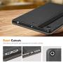 Fintie Folio Case for New iPad 8th Gen (2020) / 7th Generation (2019) 10.2 Inch - Multi-Angle Viewing Soft TPU Smart Stand Back Cover with Pocket, Pencil Holder, Auto Wake/Sleep, Black