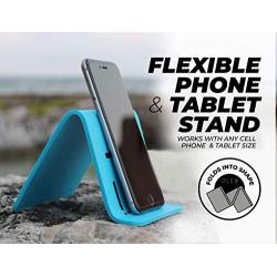 iFLEX Cell Phone Stand and Tablet Stand for Air Travel, Work and Home – Flexible Phone Holder is The Perfect iPhone Stand and Holds Any Mobile Device – Non-Slip Grip, Strong and Durable
