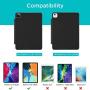 ESR Rebound Magnetic Smart Case for iPad Pro 12.9'' 2020 & 2018, Convenient Magnetic Attachment [Supports Pencil Pairing & Charging] Smart Case Cover, Auto Sleep/Wake Trifold Stand Case - Black
