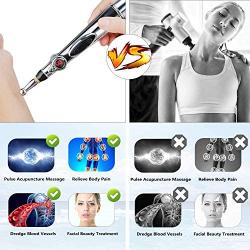 Acupuncture Pen, Electronic Pulse Massage Pen Pain Relief with 5 Massage Energy Pain Therapy, Electric Laser Meridian Massager, Acupoint Therapy Energy Pen Relief Pain