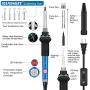 Soldering Iron, Soldering Iron Kit Electronics, 60W Adjustable Temperature Welding Tool, 5pcs Soldering Iron Tip, Soldering Iron Stand, Desoldering Pump, Tweezers, Solder Wire, Rosin, Carry Bag