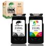 Coloretto Remanufactured Printer Ink Cartridge Replacement for Canon-PG210XL 211XL to use with PIXMA MP230 MP240 MP250 MP260 MP270 MP490 MP495 MX320 MX35 IP2700 IP2702(1 Black+1 Color) Combo Pack
