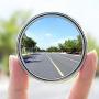 yusheng 2PCS small Blind Spot Mirror,2'' Round HD Glass Convex Rear View Mirror,Strong Adhesive Mirror for Car, Van, SUV and Trucks (2''(50mm), Silver frame)
