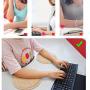 2Pcs Portable Round Computer Wrist Elbow Rest Pad, AUHOKY Upgraded Thickened Cotton Keyboard Elbow Pad, Premium Arm Support Mat for Office Table Desktop Working Gaming-Less Strain (9.8 Inch) (Camel)