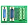 Electronics-Salon D-SUB DB15 Male/Female Header Breakout Board, DSUB Terminal Block, Connector.
