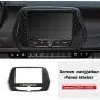1 Piece Black Carbon Fiber 7'' Radio Screen Navigation Panel Trim Cover Decal Sticker for Chevrolet Camaro 2016-Present Accessories