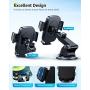 [2021 Upgraded 4 in 1 ] Universal Car Phone Mount Humixx, [Super Suction & Durable] Car Holder for Dashboard Air Vent Windshield, 360 ° Rotatable Long Arm Cell Phone Holder for All Mobile Phones
