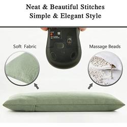 Mouse Wrist Rest Support Pad - Ergonomic Mouse Pad with Wrist Support for Computer, Laptop, Office Work, PC Gaming, Massage Ergobeads & Cotton Fabric, Army Green