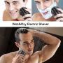 Electric Shaver for Men, PURKOO Electric Razor for Men 3D Rotary Razors for Shaving Beard Trimmer Rechargeable Cordless with Pop-up Trimmer Waterproof Wet&Dry Mens Shaver Lithium Battery LCD Display