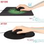 Mouse Pads for Computers Ergonomic Memory Foam Nonslip Plain Black Wrist Support--Lightweight Rest Mousepad for Office,Gaming,Computer, Laptop & Mac,Pain Relief,at Home Or Work (Plain Black)