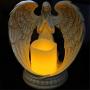 Bitcircuit Praying Angel Statue Candle Holder, Angel Electronic Candle Holder with Flameless LED Candle, Guardian Angel Wings Sculpture Statue Sympathy Gift for Home Wedding Christmas