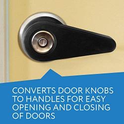 Two Pack Door Handle Extension, Soft Rubberized Doorknob Extension, Converts Knob Style Doors to Handles for Easy Accessibility for Elderly, Disabled, Children, Fits Door Knobs 2'' to 2.5''