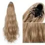 SEIKEA Ponytail Extension Claw Clip 16'' 24'' Long Wavy Curly Hair Extension Jaw Clip Ponytail Hairpiece Synthetic Pony Tail (16 Inch, 27/613)