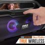Wireless Portable Bluetooth Boombox Speaker - 500W 2.0CH Rechargeable Boom Box Speaker Portable Barrel Loud Stereo System with AUX Input/USB/SD/Fm Radio, 3'' Subwoofer, Voice Control - Pyle PBMWP185