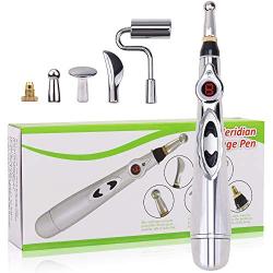 Electronic Massage Pen, Acupuncture Pen, Electric Meridian Energy, Electric Meridians Laser Acupuncture Machine for Pain Relief(Battery Not Included)