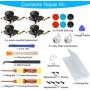 Joycon Joystick Replacement, (4 Pack) Switch Analog Stick Parts for Nintendo Switch Joy Con, Controller Repair Kit Include 4 Thumb 3D Sticks,2 Metal Buckles,2 Screwdriver,Pry Tools,6 Thumbstick Grips