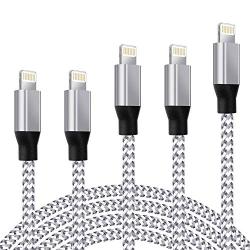 UNEN iPhone Charger [3-3-6-6-10FT, MFi Certified Lightning Cable] Nylon Braided USB Fast Charging Compatible iPhone 11 Pro Max Xs X XR 8 7 6s 6 SE 5 5s 5c iPad iPod–Upgraded