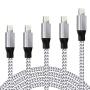 UNEN iPhone Charger [3-3-6-6-10FT, MFi Certified Lightning Cable] Nylon Braided USB Fast Charging Compatible iPhone 11 Pro Max Xs X XR 8 7 6s 6 SE 5 5s 5c iPad iPod–Upgraded