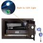 TIGERKING Personal Safe Security Digital Lock Box Key Combination Code Safe Box Steel Money Box Electronic Small Safes for Home, Office, Hotel