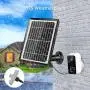 XTU Solar Panel Power Supply for Battery Powered Security Camera, Waterproof Solar Panel 3.2W/5.5V with 13ft/4m USB Cable, Adjustable Mount, Non-Stop Charging (Black)