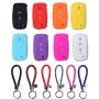 Protective Silicone Remote Car Key Case Cover and Key Chain for Volkswagen VW POLO Tiguan Passat B5 B6 B7 Golf EOS Scirocco Jetta MK6 Octavia SKODA SEAT (WHITE)