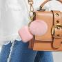 CTYBB for Airpod Case,Silicone Airpods Case Cover with Fur Ball Keychain Compatible with Apple Airpods 2/1 (Front LED Visible) Light Pink
